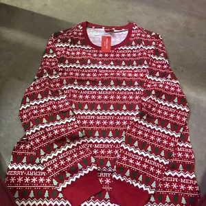 Holiday Lane Women's LS Shirt & Pants Pajama Set Merry Fairisle Large NWT - Picture 1 of 6