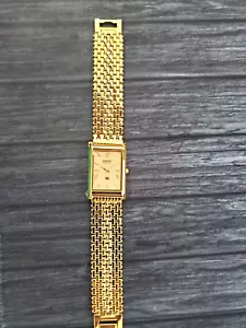 Vintage Tank Rectangular White Dial Milanese band Mens Watch New Mvt & Batt ⌚ - Picture 1 of 6