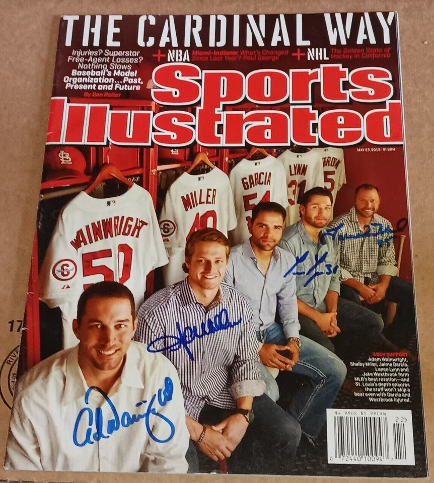 Wainwright Miller Lynn 圣路易斯红雀队签名体育插图 SI 无标签 — 第 1/1 张图片