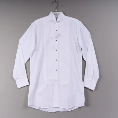 Camisa de Esmoquin Neil Allyn Para Hombre S 32/33 Blanca Punta de Ala Cuello Formal Nueva con Etiquetas Foto 1 de 4