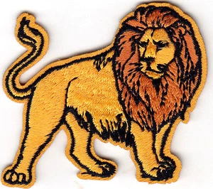 LION Iron On Patch Jungle Animal Zoo - Picture 1 of 2