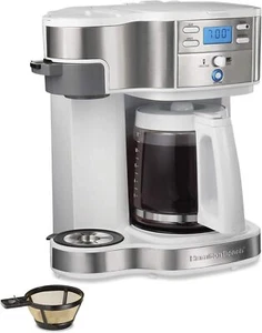 Hamilton Beach 2-Way 12 Cup Programmable Drip Coffee Maker Single Serve Machine - Picture 1 of 7