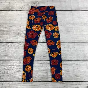 Lularoe Hawaiian Floral Leggings Women One Size Active Wear Yoga Pants - NEW - Picture 1 of 11