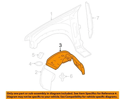 Componentes de guardabarros Ford OEM 02-10 Explorer Sport Trac - Forro de guardabarros 6L2Z16055AA Foto 1 de 2