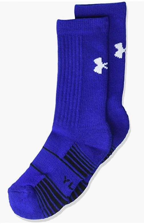 Under Armour Youth Shoe Size 1-4 Royal/White UA Team Performance Crew Socks NWT - Image 1 of 1
