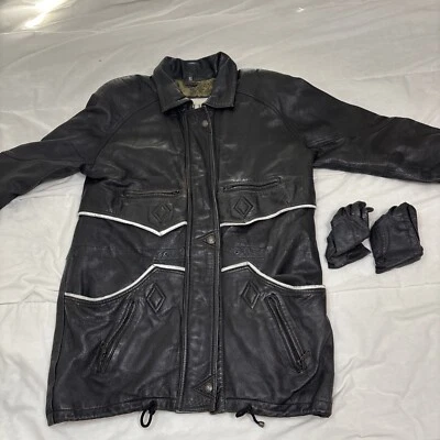 Женская кожаная куртка Sevilla Pelle сделано в Испании размер XL с перчатками - Изображение 1 из 4