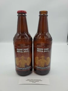 2 Sioux City Sarsaparilla Root Beer Bottles 12oz Brown Glass Soda Pop - Picture 1 of 7
