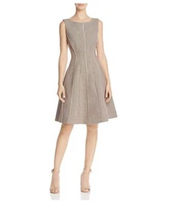 $465 NWT Theory POLISHED Multi Window Check Portland Wool Blend Dress sz 8 - Picture 1 of 12
