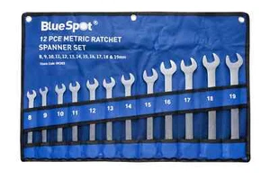 Blue Spot 04303 Metric Ratchet Spanner Set 8-19mm Chrome Vanadium 12 Piece - Picture 1 of 2