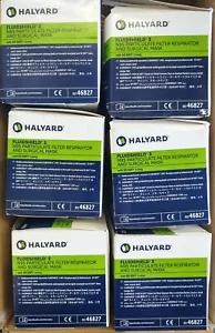 Halyard 46827 FluidShield 3 N95 Surgical Face Mask Resp. Small Orange LOT 6 Box - Picture 1 of 3