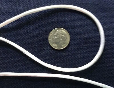Cordón de seda vintage de 18 pies de 3 mm blanco satinado cola de rata para hacer joyas Foto 1 de 4