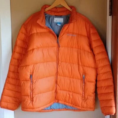 Chaqueta Columbia Puffer Invierno Clima Frío Naranja Talla XL Foto 1 de 4