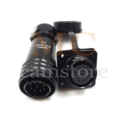 SA2010/P9, SA2013/S9 9 pin waterproof connectors, aviation bulkhead cable plug - Image 1 of 4