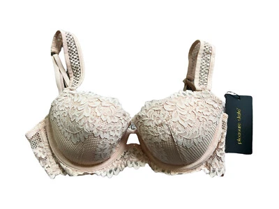 Pleasure State Women's Bra 36B Nova Rose Light Pink Lace NWT MSRP $75 (X - Image 1 of 4
