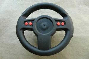 VOLANT KART A PEDALES FERBEDO AVEC BRUITEUR noir diamètre 21cm jouet extérieur - Foto 1 di 6
