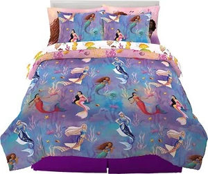 Disney Little Mermaid "Princess Ariel" Kids Reversible Bed Set-AB0BZFSF77G2 - Picture 1 of 8