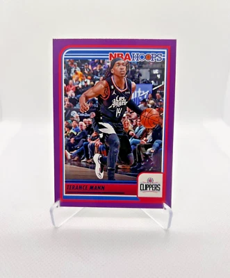 Terance Mann - 2023-24 Panini NBA Hoops Purple Parallel #130 - LA Clippers - Image 1 of 2