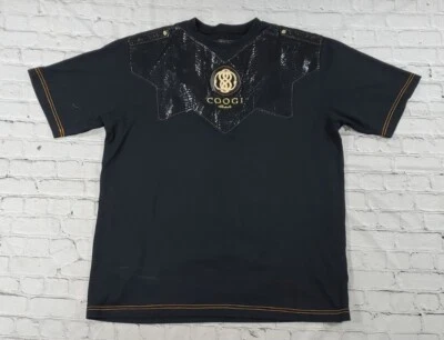 Coogi Australia Negro Dorado Metal Serpiente De Colección Piel de Serpiente Bordada PARA HOMBRES TALLA XXL Foto 1 de 4