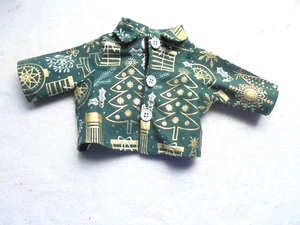 Fits American Girl/Boy 18" doll Clothes - Christmas Gold Items on Green Shirt 5 - Picture 1 of 3
