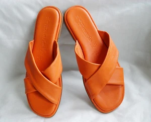 Tamaris Ledersandalen Pantolette TOUCHit Soft-Fußbett, Gr. 39, Orange, Neuwertig - Bild 1 von 5