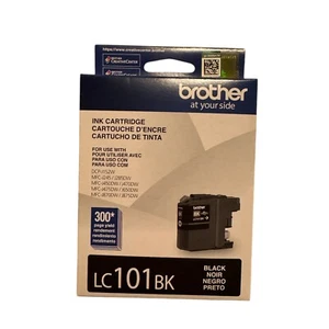 Cartucho de tinta negro Brother LC101BK genuino nuevo en caja DCP-J152W, MFC-J245 26/03 - Imagen 1 de 9