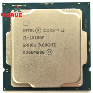 Intel Core i3-10100F 3.60GHz 4-Core LGA1200 6MB Desktop CPU Processor SRH8U - Picture 1 of 1