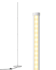EDISHINE LED Corner Floor Lamp, Dimmable Light, Adjustable Height 3000K (White) - Picture 1 of 15