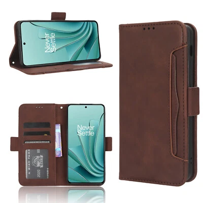 For OnePlus Nord 5 4 3 5G Retro Leather Card Holder Wallet Case+Screen Protector - Image 1 of 4