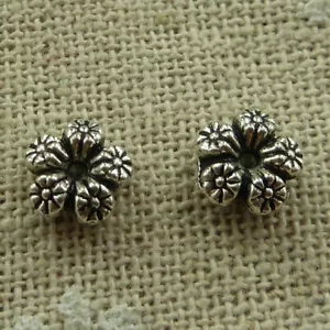 Envío Gratuito 400 piezas Espaciador Flor Plata Tibetana Cuentas 7x3mm L-2880 - Imagen 1 de 4