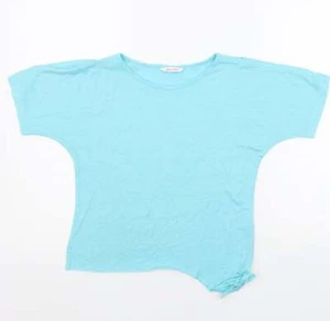 MISS EVIE Girls Blue Polyester blend T-Shirt Size 13-14 Years - Picture 1 of 12