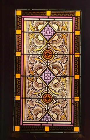 BEAUTIFUL VICTORIAN STAINED GLASS WINDOW FROM A CLOSED CHURCH - HCM112B Cover