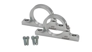2.00" (50mm) Fuel Filter Mounting Brackets, 6061-T6, Sold as Pair, Clear Anodize - Picture 1 of 1