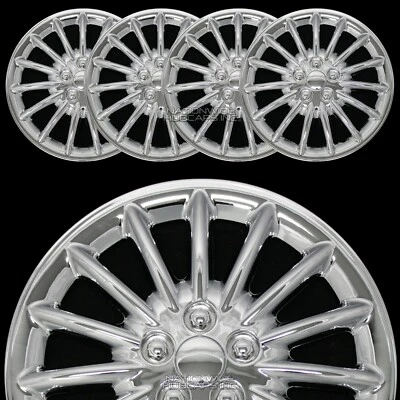 JUEGO DE 4 TAPACUBOS CROMADOS DE 17" CUBIERTAS DE RUEDA COMPLETA LLANTAS ENVÍO GRATUITO  Foto 1 de 4