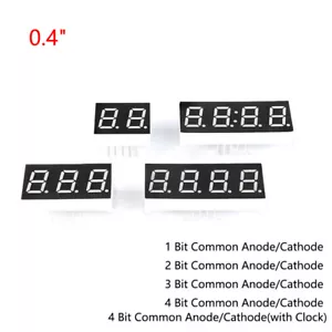 0.4 inch Red 7 Segment LED Display Digital Tube 2/3/4 Bit Common Cathode/Anode - Picture 1 of 6