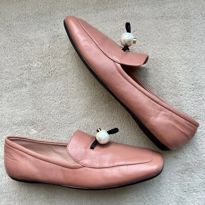 Mocasín Nicholas Kirkwood Delfi Arcilla Cuero Puntera Cuadrada Perla EU 35.5 US 5.5 Foto 1 de 4