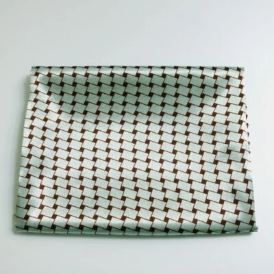 By Yard Soft Geometric Satin Fabric Lining Scarf Robe Diy Material - Image 1 of 4