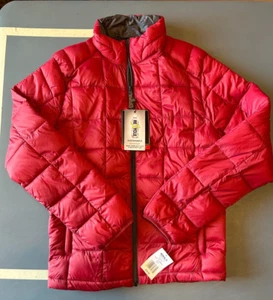 ZEROXPOSER gesteppte gefütterte Jacke Herren Large ~ Cranberry ~ UVP $ 70 neu mit Etikett - Bild 1 von 14