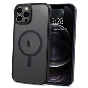 for Case Magnetic Phone Case Compatible with MagSafe, Soft iPhone 12 Pro Black - Picture 1 of 7