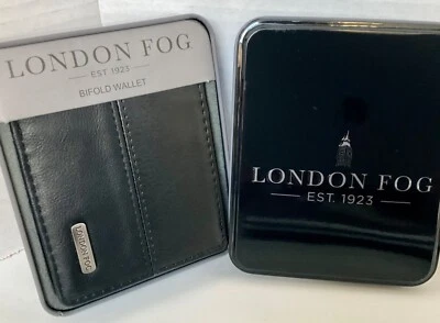 Мужской бумажник Lodon Fog Black Bi-Fold со слотом для 6 карт - Изображение 1 из 3