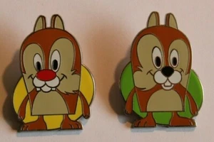 DISNEY WDW DLR VINYLMATION POPCORNS CHIP & DALE LIMITED RELEASE 2 PIN SET - Picture 1 of 1