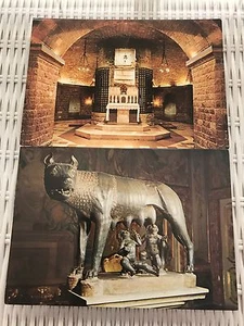 2 cartoline d'epoca Roma Italia Assisi Basilica di San Francesco Roma Lupa Capitolina - Foto 1 di 5
