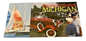 Michigan Brochure Map Best Western Fold Out Travel 1980s 1990s Vintage - Picture 1 of 2