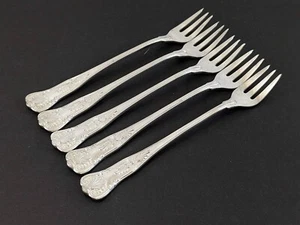 Reed & Barton KINGS 5 Oyster Forks 6" Silverplate Flatware 1900 - Picture 1 of 7