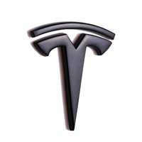 Matte Black Tesla Logo L/R Fender Body Emblem Sticker for Model 3 S X Y Roadster