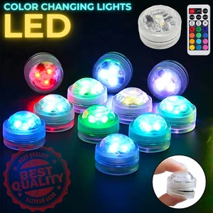 Waterproof Aquarium RGB LED Submersible Light With Remote Fish Tank Pond Pool - Picture 1 of 24