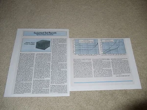 ADCOM GFA-1 Amplificateur Review, 2 Pgs ,1980, Complet Test - Picture 1 of 1