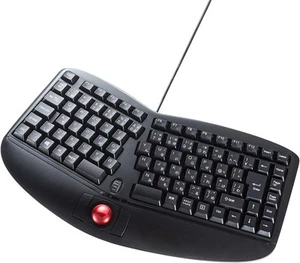 SANWA SUPPLY SKB-ERG5BK Ergonomic Keyboard Wired USB TA0623 - Picture 1 of 4