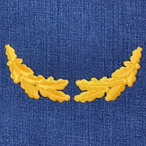 Set toppe uova strapazzate - cappello capitano militare giallo ricamato foglie di quercia - Foto 1 di 2