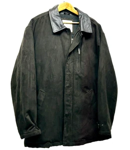 Alex Cannon Mens Large Brown Polyester Faux Suede Down Full Zip Jacket (HU) - Picture 1 of 4