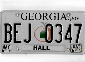 GEORGIA passenger license plate "BEJ 0347" ***HALL*** - Picture 1 of 1